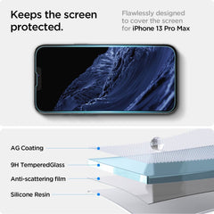 Gehärtetes Glas Spigen Glas.Tr "EZ FIT" iPhone 13 / 13 Pro / 14 / 16E