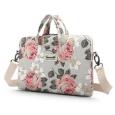 NOTEBOOKTASCHE 13"-14" CANVASLIFE AKTENKOFFERTASCHE LAPTOP WEISSE ROSE