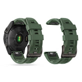 SILIKONARMBAND FÜR GARMIN 26MM FENIX 3 / 5X / 3HR / 5X PLUS / 6X / 6X PRO / 7X DOOP EXPLORER ARMY GREEN