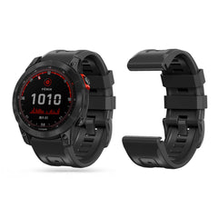 SILIKONARMBAND FÜR GARMIN 26MM FENIX 3 / 5X / 3HR / 5X PLUS / 6X / 6X PRO / 7X DOOP EXPLORER SCHWARZ