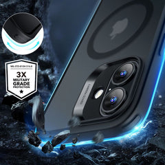 ESR CLASSIC HYBRID HALOLOCK MAGSAFE & TEMPERED GLASS HÜLLE IPHONE 16 FROSTED BLACK