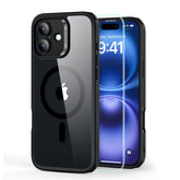 ESR CLASSIC HYBRID HALOLOCK MAGSAFE & TEMPERED GLASS IPHONE 16 PLUS KLAR/SCHWARZ