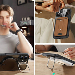 ESR CLASSIC HYBRID HÜLLE MIT KICKSTAND HALOLOCK MAGSAFE & TEMPERED GLASS FÜR IPHONE 16 KLAR/SCHWARZ