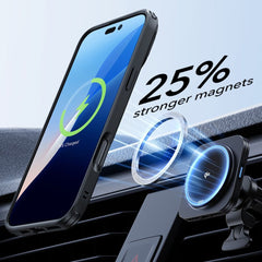 KRYT ESR CLASSIC HYBRID KICKSTAND HALOLOCK MAGSAFE & TEMPERED GLASS IPHONE 16 PLUS KLAR/SCHWARZ