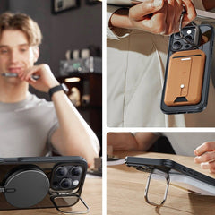 ESR CLASSIC HYBRID STÄNDER HALOLOCK MAGSAFE & GEHÄRTETES GLAS IPHONE 16 PRO MAX KLAR/SCHWARZ