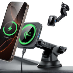 TELEFONHALTER FÜR DAS AUTO MIT DRAHTLOSEM LADEN ESR HALOLOCK MAGNETISCHER MAGSAFE ARMATURE WIRELESS CHARGER QI2 15W SCHWARZ