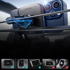 HANDYHALTERUNG FÜR DAS AUTO MIT DRAHTLOSEM LADEN ESR HALOLOCK MAGNETISCHER MAGSAFE BELÜFTUNGSHALTER DRAHTLOSER LADEN QI2 15W SCHWARZ