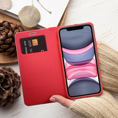 BÜCHERDECKEL FÜR XIAOMI REDMI 13C / POCO C65 HEYCASE LUNA WALLET REIN ROT