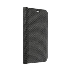 BÜCHERDECKEL FÜR SAMSUNG A55 5G HEYCASE WALLET CARBON SCHWARZ
