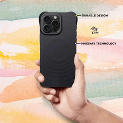 HÜLLE FÜR IPHONE 15 PRO MAGSAFE HEYCASE ZEPHYR SCHWARZ