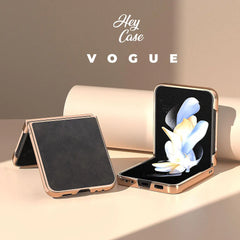 HÜLLE FÜR SAMSUNG GALAXY Z FLIP 5 5G HEYCASE VOUGE SCHWARZ