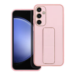 HÜLLE FÜR SAMSUNG S24 FE HEYCASE LEDER STAND PINK