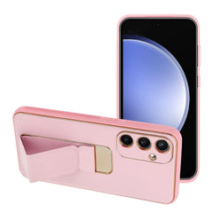 HÜLLE FÜR SAMSUNG S24 FE HEYCASE LEDER STAND PINK