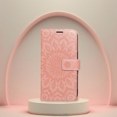 HÜLLE FÜR XIAOMI REDMI NOTE 13 PRO 4G / POCO M6 PRO 4G HEYCASE MAGNET WALLET MANDALA PEACH