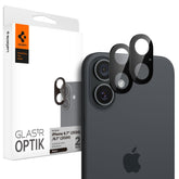 SCHUTZGLAS FÜR DIE KAMERA-LINSE SPIGEN OPTIK GLAS.TR KAMERA-SCHUTZ 2-PAKET IPHONE 16 / 16 PLUS SCHWARZ