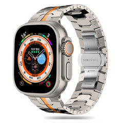 REMEN DOOP EDELSTAHL LINIE APPLE WATCH 6 / 7 / 8 / 9 / 10 / SE / ULTRA 1 / 2 (44 / 45 / 46 / 49 MM) TITAN/ORANGE