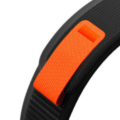 NYLONARMBAND FÜR GARMIN 22MM FENIX 5 / 6 / 6 PRO / 7 HEYBAND NYLON SCHWARZ / ORANGE