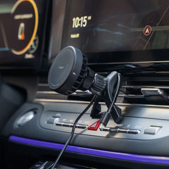 TELEFONHALTER FÜR DAS AUTO MIT DRAHTLOSEM LADEN RINGKE PELTIER QI2 MAGNETISCHER MAGSAFE BELÜFTUNGS-AUTOHALTER WIRELESS CHARGER 15W SCHWARZ