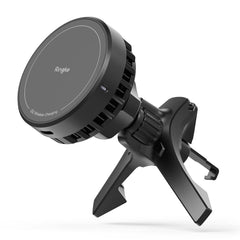 TELEFONHALTER FÜR DAS AUTO MIT DRAHTLOSEM LADEN RINGKE PELTIER QI2 MAGNETISCHER MAGSAFE BELÜFTUNGS-AUTOHALTER WIRELESS CHARGER 15W SCHWARZ