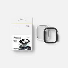 RINGKE SLIM 2-PACK HÜLLE FÜR APPLE WATCH 10 (42 MM) KLAR & MATTE SCHWARZ
