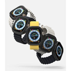 2X SCHUTZHÜLLE FÜR APPLE WATCH ULTRA 49 MM RINGKE SLIM 2-PAK CLEAR & MATTE BLACK