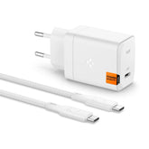 SPIGEN ARCSTATION PRO GAN-651 1-PORT NETZLADEGERÄT 65W + TYPE-C KABEL WEISS