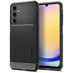SPIGEN RUGGED ARMOR HÜLLE GALAXY A25 5G MATTE SCHWARZ