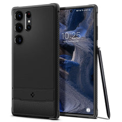 SPIGEN RUGGED ARMOR HÜLLE GALAXY S23 ULTRA MATTE SCHWARZ