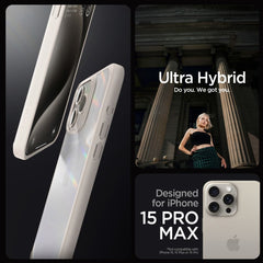 SPIGEN ULTRA HYBRID HÜLLE IPHONE 15 PRO MAX NATURAL TITAN