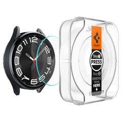 GEBROCHENES GLAS SPIGEN GLAS.TR "EZ-FIT" 2-PAKET GALAXY WATCH 6 CLASSIC (43 MM) KLAR
