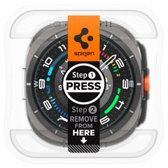 Gehärtetes Glas Spigen Glas.Tr "EZ-FIT" 2-Pack Galaxy Watch Ultra (47 mm) Klar