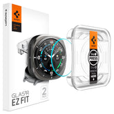 Gehärtetes Glas Spigen Glas.Tr "EZ-FIT" 2-Pack Galaxy Watch Ultra (47 mm) Klar