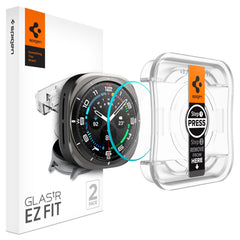 Gehärtetes Glas Spigen Glas.Tr "EZ-FIT" 2-Pack Galaxy Watch Ultra (47 mm) Klar