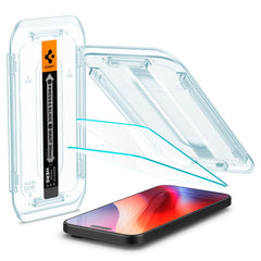 2X HARTGLAS SPIGEN GLAS.TR "EZ FIT" 2-PACK IPHONE 16 PRO KLAR