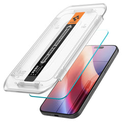 2X HARTGLAS SPIGEN GLAS.TR "EZ FIT" 2-PACK IPHONE 16 PRO KLAR