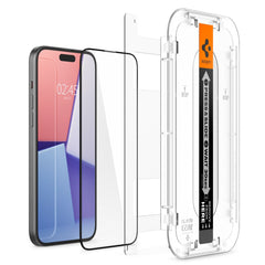Gehärtetes Glas Spigen Glas.Tr "EZ FIT" FC iPhone 15 Plus Schwarz
