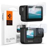 HARTGLAS SPIGEN GLAS.TR SLIM + FILM 2-SET GOPRO HERO 9 / 10 / 11 / 12 KLAR