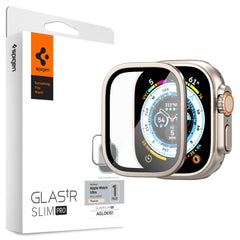 GEBROCHENES GLAS SPIGEN GLAS.TR SLIM PRO APPLE WATCH ULTRA 49 MM TITAN