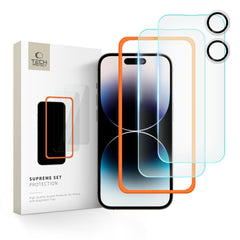 Gehärtetes Glas TECH-PROTECT SUPREME SET 3-PACK IPHONE 16 CLEAR