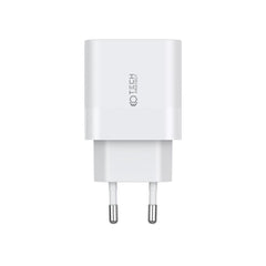 NETZLADEGERÄT FÜR HANDY UND TABLET TECH-PROTECT C20W 2-PORT NETZLADEGERÄT PD20W + TYPE-C KABEL WEISS
