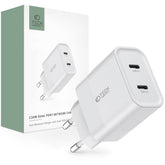 NETZLADEGERÄT FÜR HANDY UND TABLET TECH-PROTECT C20W 2-PORT NETZLADEGERÄT PD20W WEISS