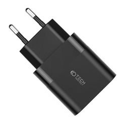 NETZLADEGERÄT FÜR HANDY UND TABLET TECH-PROTECT C30W 2-PORT NETZLADEGERÄT PD30W/QC3.0 SCHWARZ