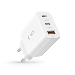 NETZLADEGERÄT FÜR HANDY UND TABLET TECH-PROTECT C30W 3-PORT NETZLADEGERÄT PD30W/QC3.0 WEISS
