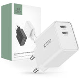 NETZLADEGERÄT FÜR HANDY UND TABLET TECH-PROTECT C35W 2-PORT NETZLADEGERÄT PD35W WEISS