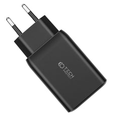 NETZLADEGERÄT FÜR HANDY UND TABLET TECH-PROTECT C65W 3-PORT NETZLADEGERÄT PD65W/QC3.0 SCHWARZ