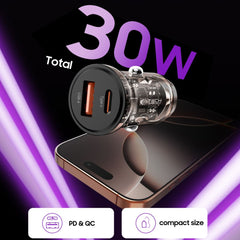 TECH-PROTECT CC01 2-PORT AUTO-LADEGERÄT PD30W/QC3.0 SCHWARZ