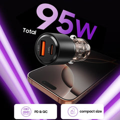 TECH-PROTECT CC03 2-PORT AUTO-LADEGERÄT PD95W/QC3.0 SCHWARZ