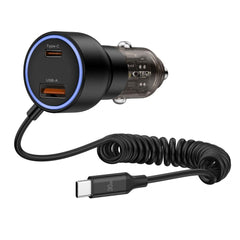 TECH-PROTECT CC05 2-PORT AUTO-LADEGERÄT PD60W + KABEL SCHWARZ