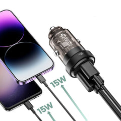 TECH-PROTECT CC30W 2-PORT AUTO-LADEGERÄT PD30W/QC3.0 SCHWARZ