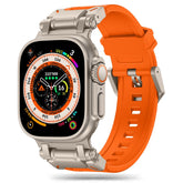 TECH-PROTECT DELTA PRO ARMBAND FÜR APPLE WATCH 6 / 7 / 8 / 9 / 10 / SE / ULTRA 1 / 2 (44 / 45 / 46 / 49 MM) ORANGE/TITAN